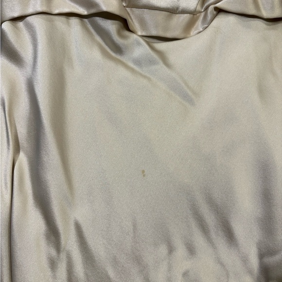 Cache Champagne Satin Long Dress - size 6 - Picture 5 of 5